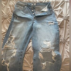 Cello Blue Boyfriend Jeans Distressed Casual